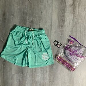 Eric Emanuel Mint Green Mesh Athletic Shorts